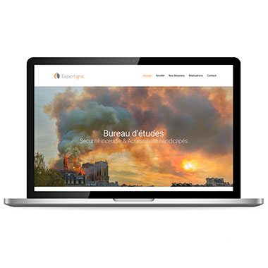Création de site Wordpress – Réalisation Agence TAG – Exemple : Expertignis